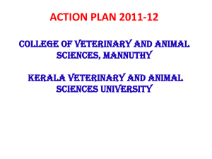ACTION PLAN 2011-12 - Kerala Veterinary and Animal Sciences