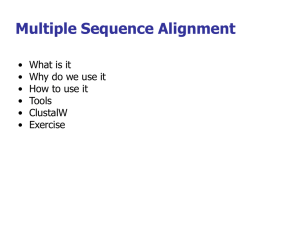 Multiple Sequence Alignment Software: ClustalW