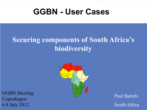 Biobanking in SA - Global Genome Biodiversity Network