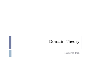 Domain Theory