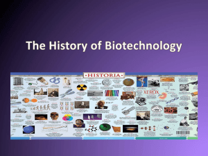 Biotech History - Killingly Public Schools