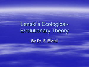 Lenski`s Ecological-Evolutionary Theory