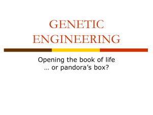 Powerpoint Presentation: Genetic Engineering