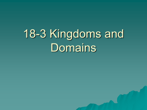 18-3 Kingdoms and Domains