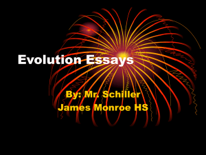 Evolution Essays