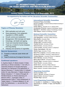 27° international conference on yeast genetics and molecular biology
