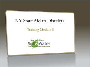 Module 8 – State Aid to Districts - Soil & Water Conservation District