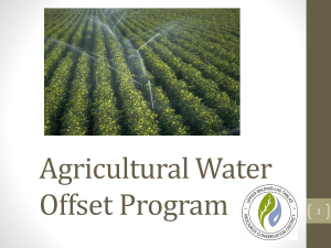 Agricultural Offset Program Presentation