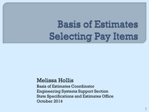 BOE Pay Item Selection