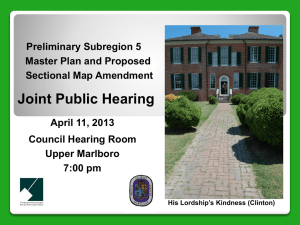 Subregion 5 - Prince George`s County Planning Department