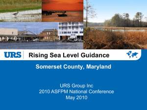 Rising Sea Level Guidance Somerset County, Maryland
