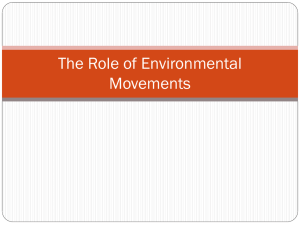 The Role of Environmental Movements