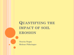Quantifying the impact of soil erosion