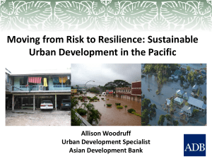 Sustainable Urban Development in the Pacific