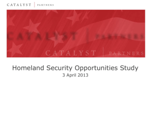 Homeland Security Opportunities Study