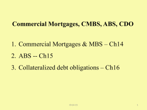 Commercial Mortgage-Backed Securities (ch14)