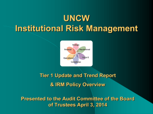 IRM Assessment & Report - University of North Carolina Wilmington