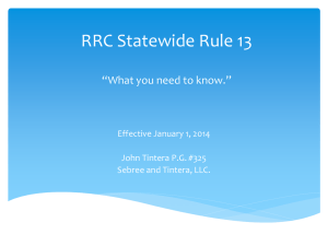 RRC Statewide Rule 13