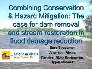 Flood Storage, Damage Reduction & Dam Removal