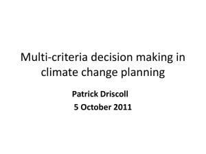 Multi-Criteria Decision Making and Climate Change