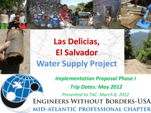 Las Delicias Water Project: Piping System Design