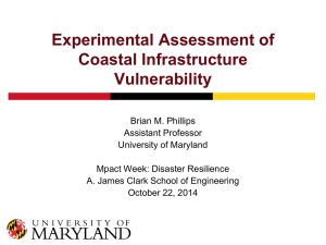 Experimental Assessment of Coastal Infrastructure Vulnerability
