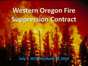 Western Oregon Fire Suppresion Contract