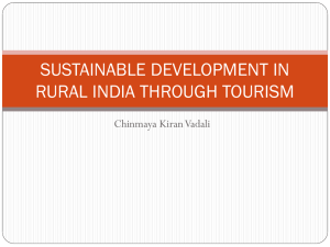 sustainable development in rural india through tourism