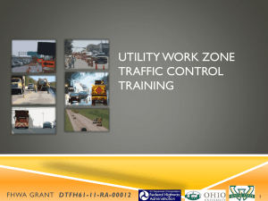 Utility Work Zone Temporary Traffic Control