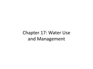 Chapter 17: Water Use and Management