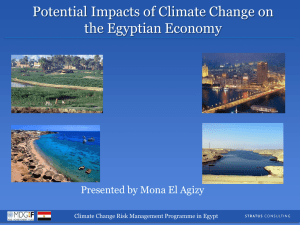 Potential Impacts of Climate Change on the Egyptian