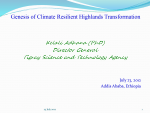 Kelali_Genesis of Climate Resilient Highland Transformation