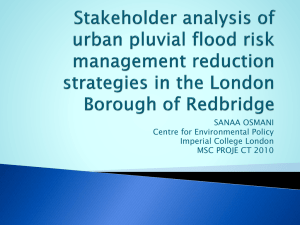Stakeholder analysis of urban pluvial flood risk management