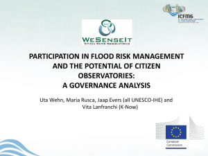 Participation in Flood Risk Management and the