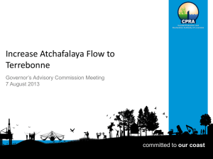 Increase Atchafalaya Flow to Terrebonne