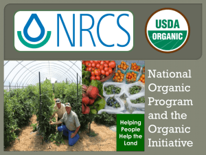 NOP and Organic Initiative Powerpoint