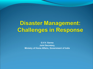 Presentation by JS (DM) - National Disaster Management in India