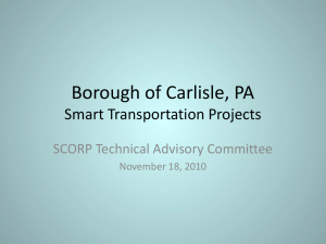 Borough of Carlisle, PA Smart Transportation Projects