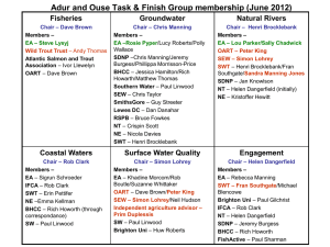 Adur and Ouse Projects - Catchment Change Network
