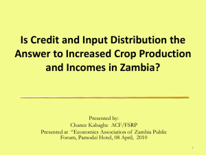 report on proposed reforms for the zambian fertilisert support