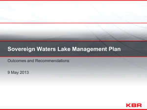 Sovereign Waters Lake Management Plan