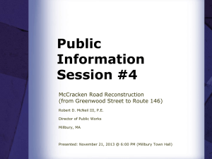 McCracken Road Public Information Session #4