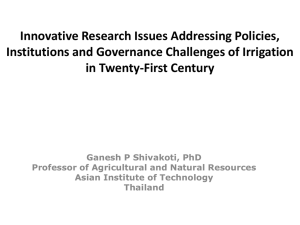 Innovative Research Issues Addressing Policies