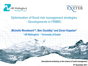 Optimisation of flood risk management strategies