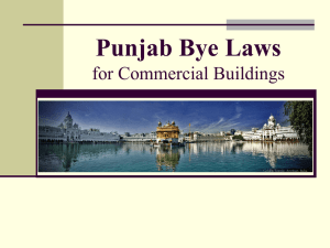 Punjab Bye Laws for Commercial Buildings