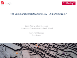 The Community Infrastructure Levy – A planning gain?