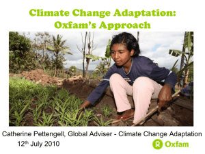 Climate Change Adaptation: Oxfam`s Approach