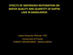 Effects of Watershed Restoration On Water Quality And Quantity Of
