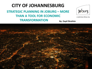 Theme three - Johannesburg