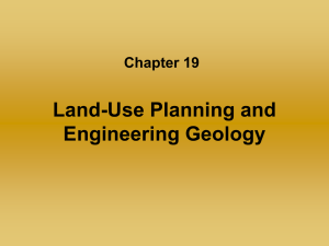 Land-Use Planning and Engineering Geology Chapter 19
